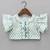 Mint green & white floral printed rayon lehenga choli for girls – ruffle sleeve festive set