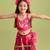 Wine pink floral printed rayon lehenga choli for girls – sleeveless festive wear set with pom-poms