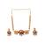  unique gold plated kemp studded peacock choker set