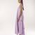 Purple embroidered crepe dress