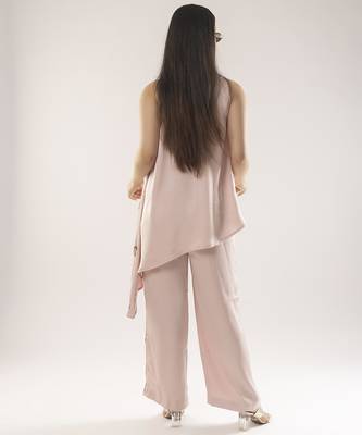 Pink embroidered cotton co ord set 4