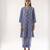 Blue embroidered crepe kurta set