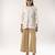 Ivory embroidered crepe co ord set