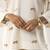 Ivory embroidered crepe co ord set