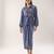 Blue embroidered crepe co ord set