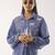 Blue embroidered crepe co ord set