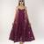 Maroon embroidered crepe dress