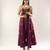 Maroon embroidered crepe dress