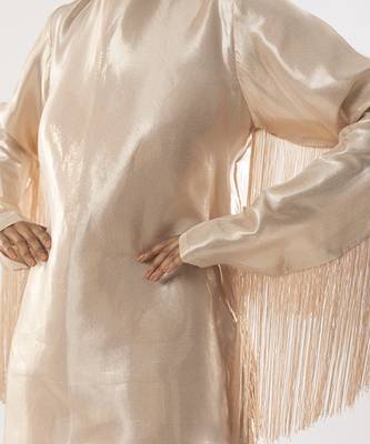 Pink plain silk kurta set 2