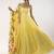 Yellow embroidered viscose anarkali