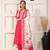 Elegant rani pink ethnic set with digital muslin dupatta