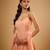 Peach floral embroidered georgette anarkali