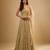 Gold sequin embroidered georgette anarkali