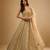 Gold sequin embroidered georgette anarkali