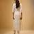 Ivory sequin embroidered georgette kurta Set