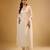 Ivory sequin embroidered georgette kurta Set