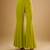 Green floral embroidered georgette sharara