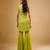 Green floral embroidered georgette sharara