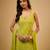 Green floral embroidered georgette sharara