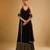 Black embroidered georgette anarkali