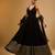 Black embroidered georgette anarkali