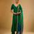 Green embroidered dupion silk kurta Set