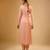 Peach embroidered georgette kurta Set