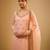 Peach embroidered georgette kurta Set