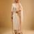 Ivory floral embroidered dupion silk kurta Set