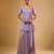 Purple embroidered georgette sharara