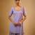 Purple embroidered georgette sharara