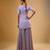 Purple embroidered georgette sharara