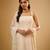 Ivory floral embroidered georgette anarkali