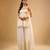 Ivory floral embroidered georgette sharara