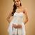 Ivory floral embroidered georgette sharara
