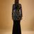 Black floral embroidered georgette sharara