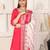 Elegant rani pink ethnic set with digital muslin dupatta
