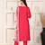Elegant rani pink ethnic set with digital muslin dupatta