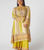 Multicolor sequin embroidered muslin kurta set