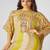Multicolor sequin embroidered muslin kaftan