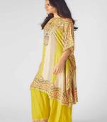 Multicolor sequin embroidered muslin kaftan