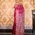 Rose magenta pure handwoven baluchari silk saree with exquisite resham minakari work in dual color