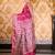 Rose magenta pure handwoven baluchari silk saree with exquisite resham minakari work in dual color