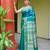 Green dual toned pure handwoven baluchari silk saree with exquisite resham work in copper color