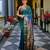 Blue dual tone pure handwoven swarnachari silk saree with exquisite zari minakari work in dual color