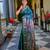 Blue dual tone pure handwoven swarnachari silk saree with exquisite zari minakari work in dual color