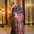 Black pure handwoven swarnachari silk saree with exquisite zari minakari work in dual color