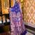 Blue pure handwoven swarnachari silk saree with exquisite zari minakari work in dual color