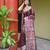Brown pure handwoven baluchari silk saree with exquisite resham minakari work in dual color