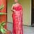 Red pure handwoven swarnachari silk saree with exquisite zari minakari work in dual color